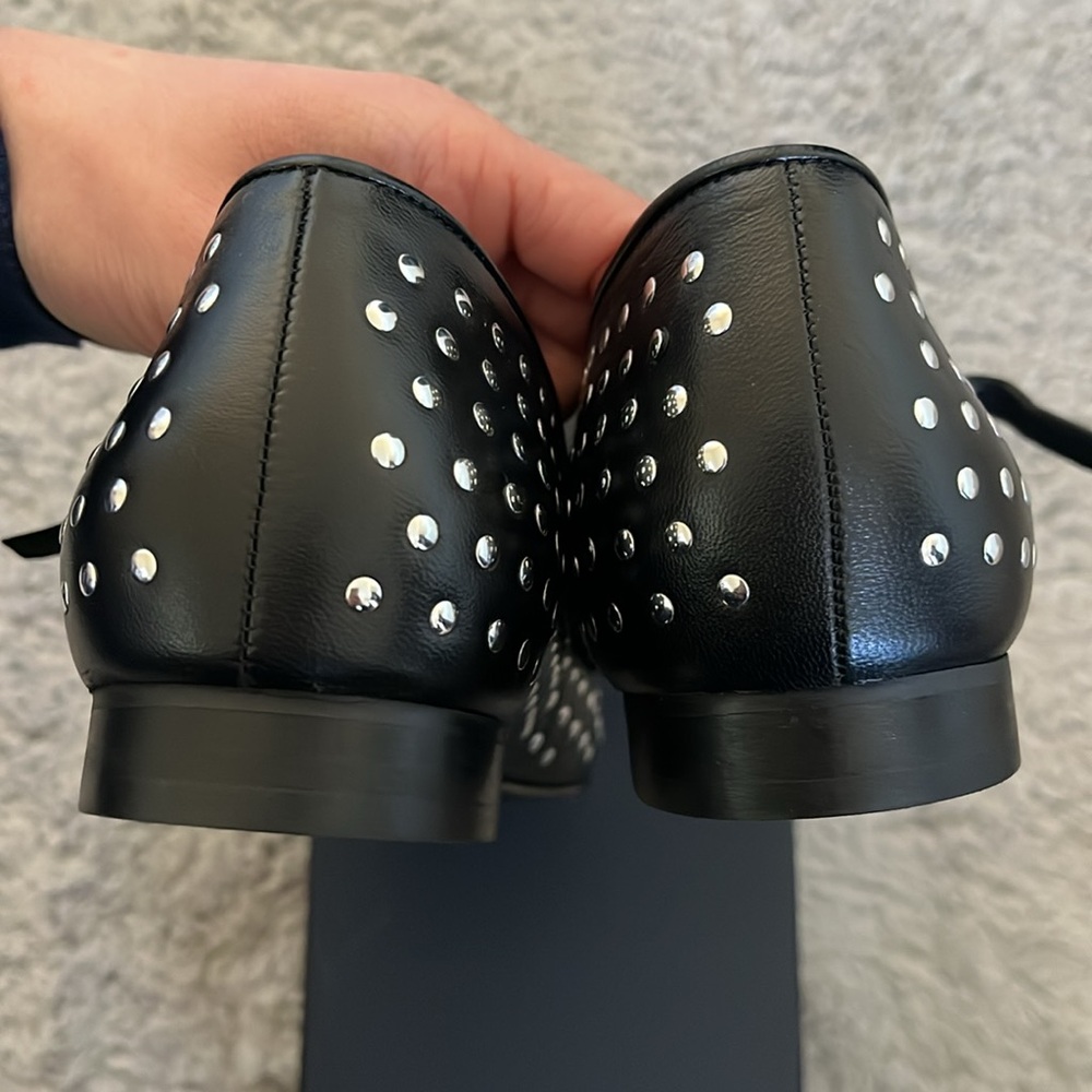 ALOHAS Lucien Black Leather Ballet Flats Pointed Toe EU39 US8.5 NWT Luxury - Picture 12 of 12
